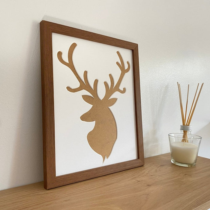 Stag silhouette Mount and  Picture Frame