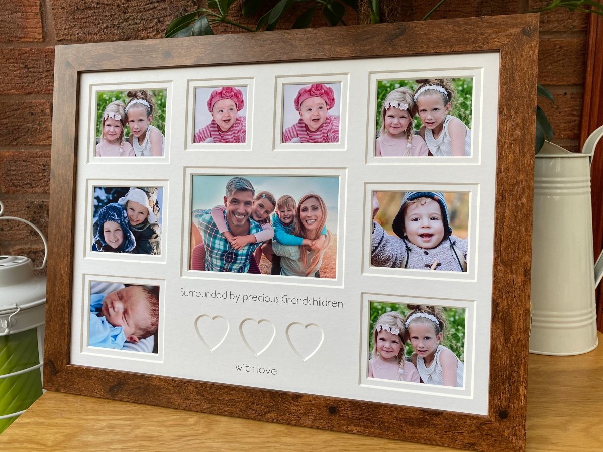 Surrounded by Grandchildren Picture Frame 16 x 12 Rustic - Azana Photo Frames