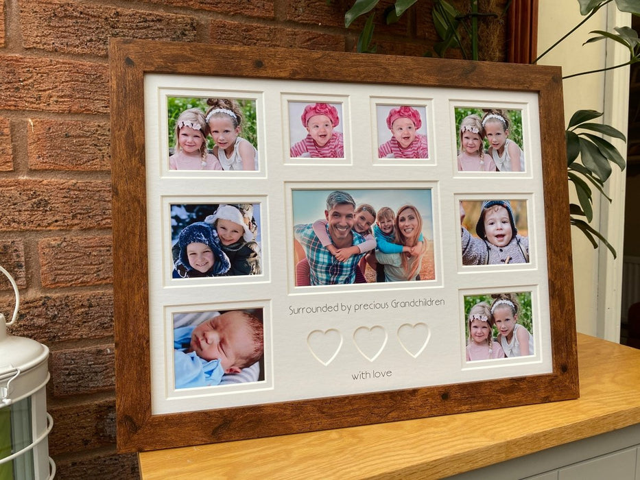 Surrounded by Grandchildren Picture Frame 16 x 12 Rustic - Azana Photo Frames