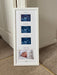 White collage baby scan picture frame, measures 20 x 8 inches