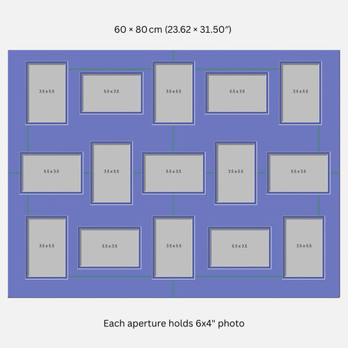 15‑Aperture Mount, White 60x80 cm
