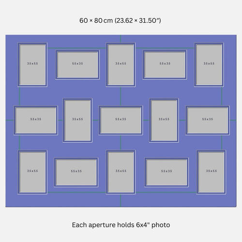15‑Aperture Mount, White 60x80 cm