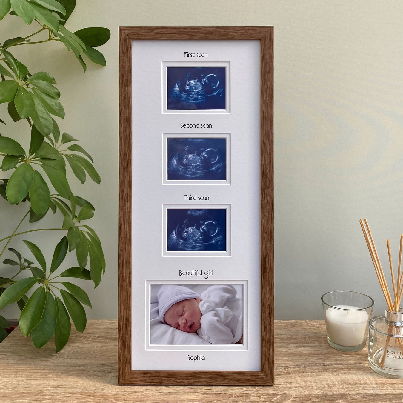 Triple scan collage photo frame