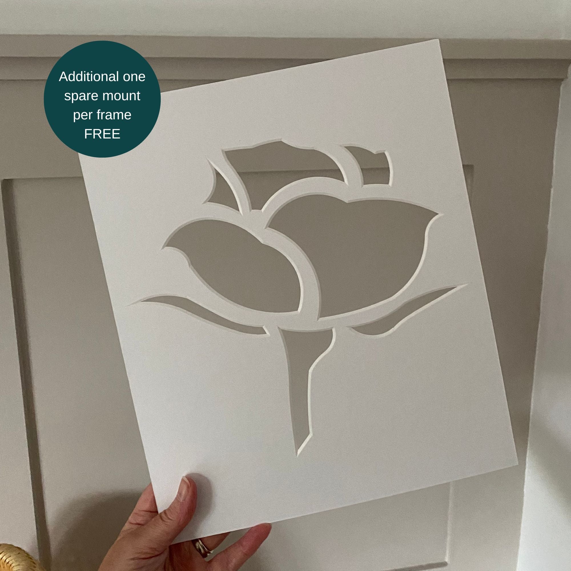 Rose Silhouette Picture Mount - Azana Photo Frames