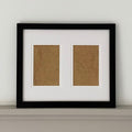 Framed with two apertures on a white background