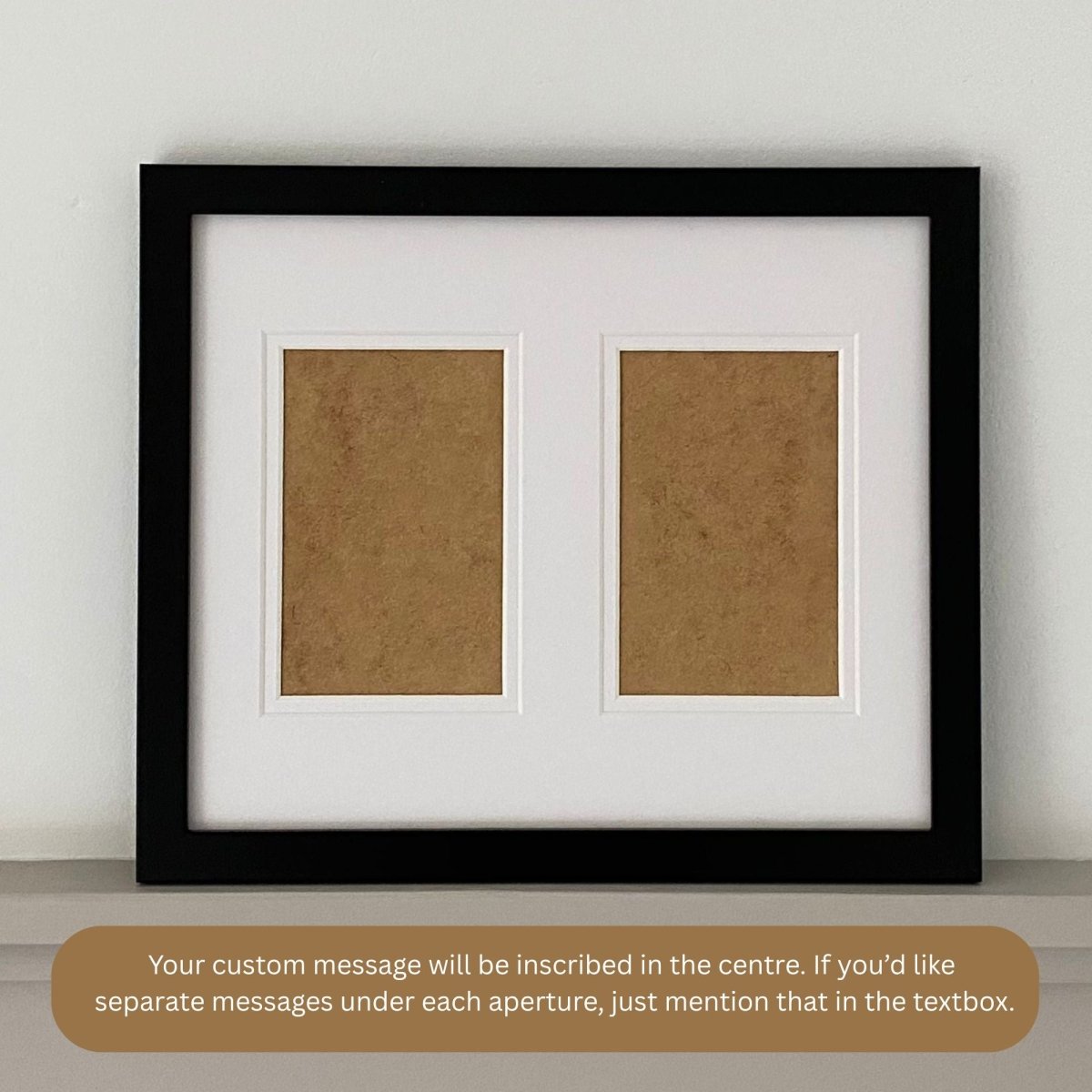 Black 12x10 Double Frame with Mount, Two Portrait 6x4 Photos