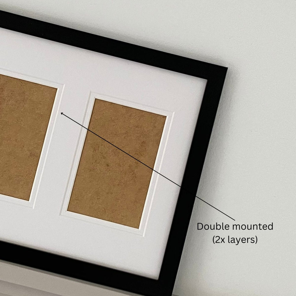 Black frame with white double mounted - Azana Photo Frames
