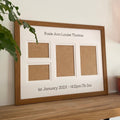 Dark brown, 4 aperture frame, multi-picture for family & baby photo memories