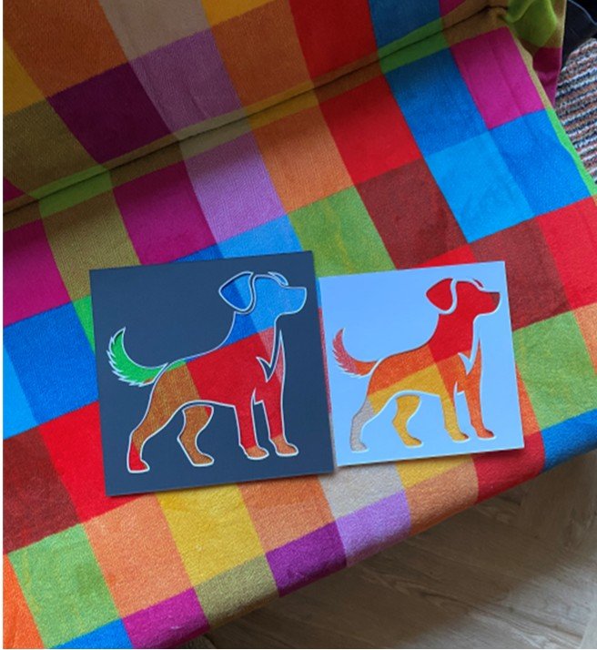 Dog Silouette Mount 200x200mm