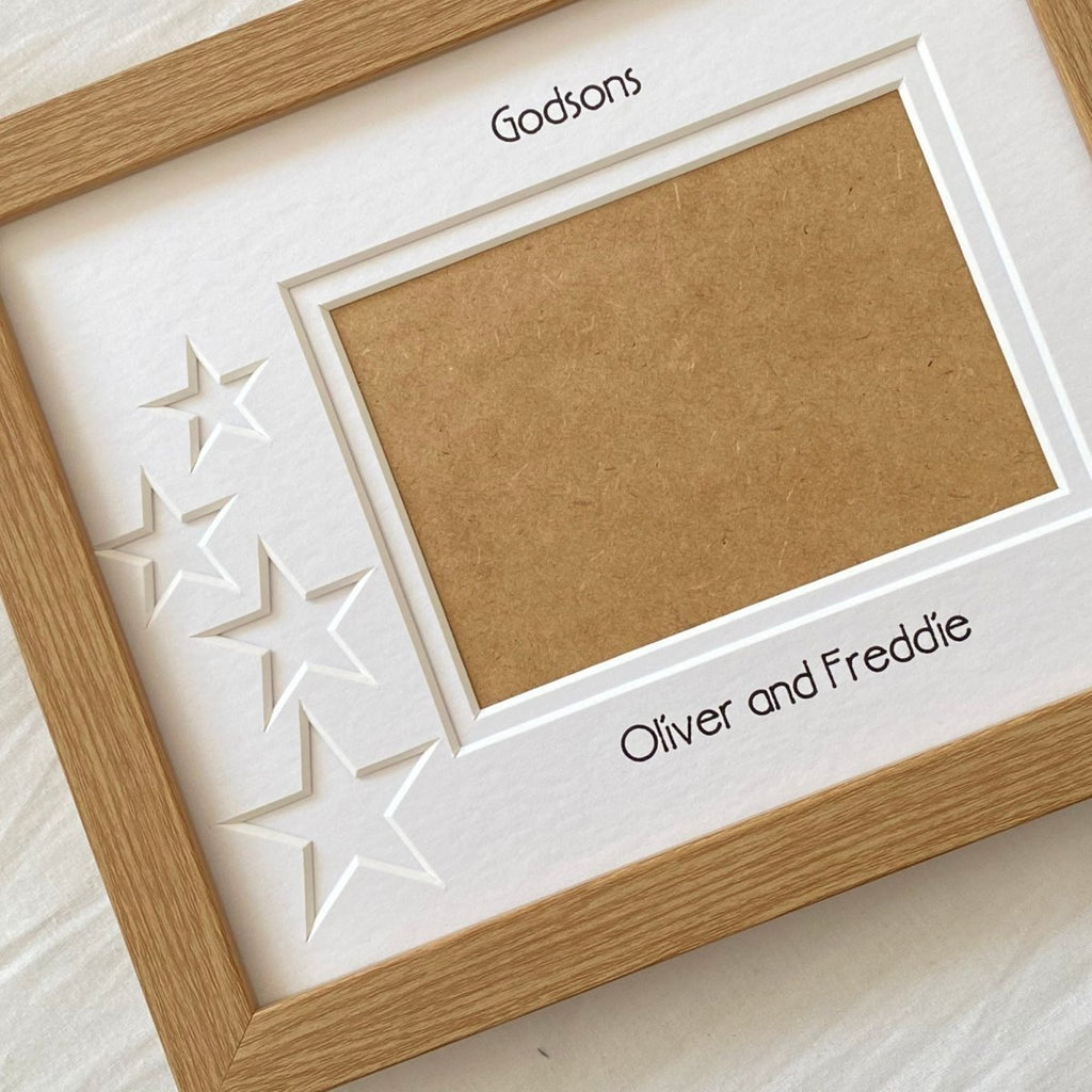 Light brown single-aperture frame showing star-shaped cut-outs
