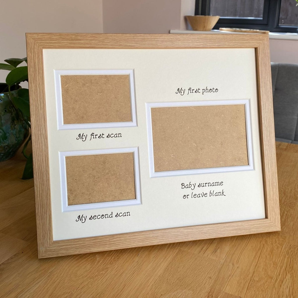 Neutral Double Baby Frame, Light Brown