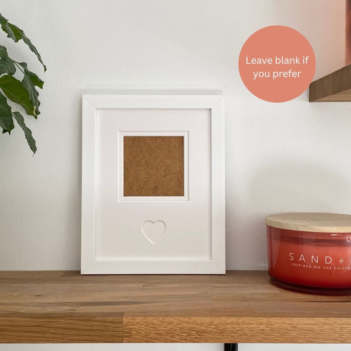 Personalised Pet Heart Photo Frame, White