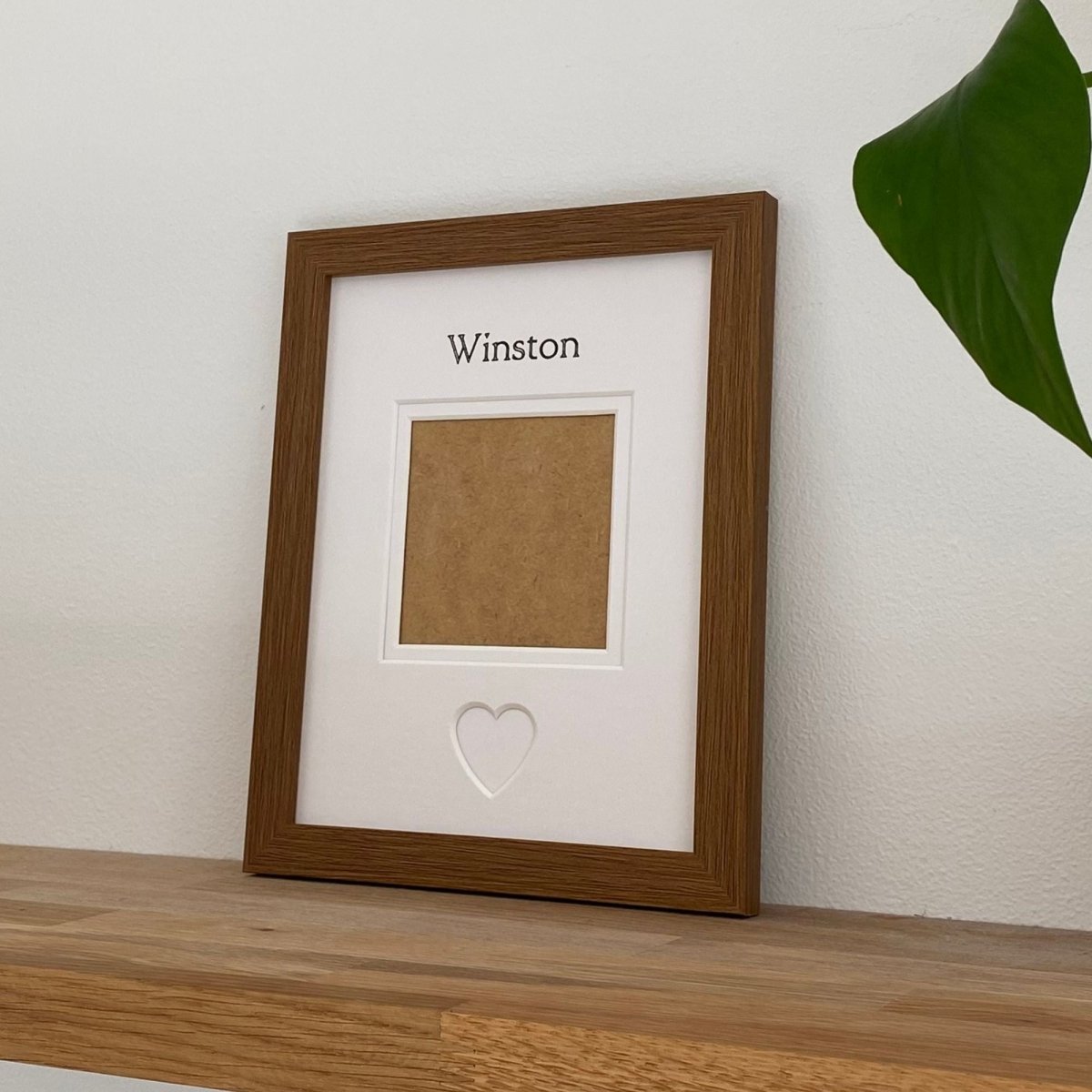 Personalised Pet Picture Frame, Dark Brown