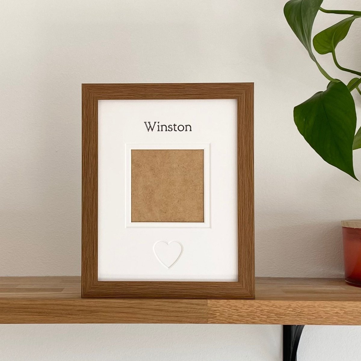 Personalised Pet Picture Frame, Dark Brown