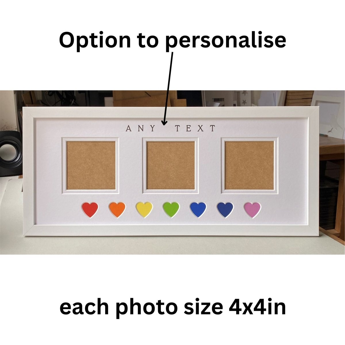 Rainbow Heart Picture Frame Landscape