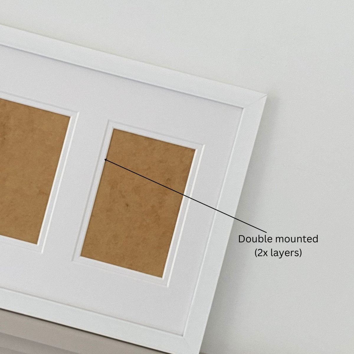 White 12x10 Double Frame with Mount, Two Portrait 6x4 Photos