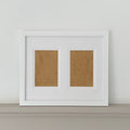 White 12x10 Double Frame with Mount, Two Portrait 6x4 Photos