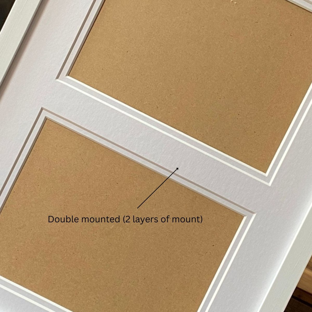 White 16x12 Double Frame, Two Prints 8x6 or 7x5