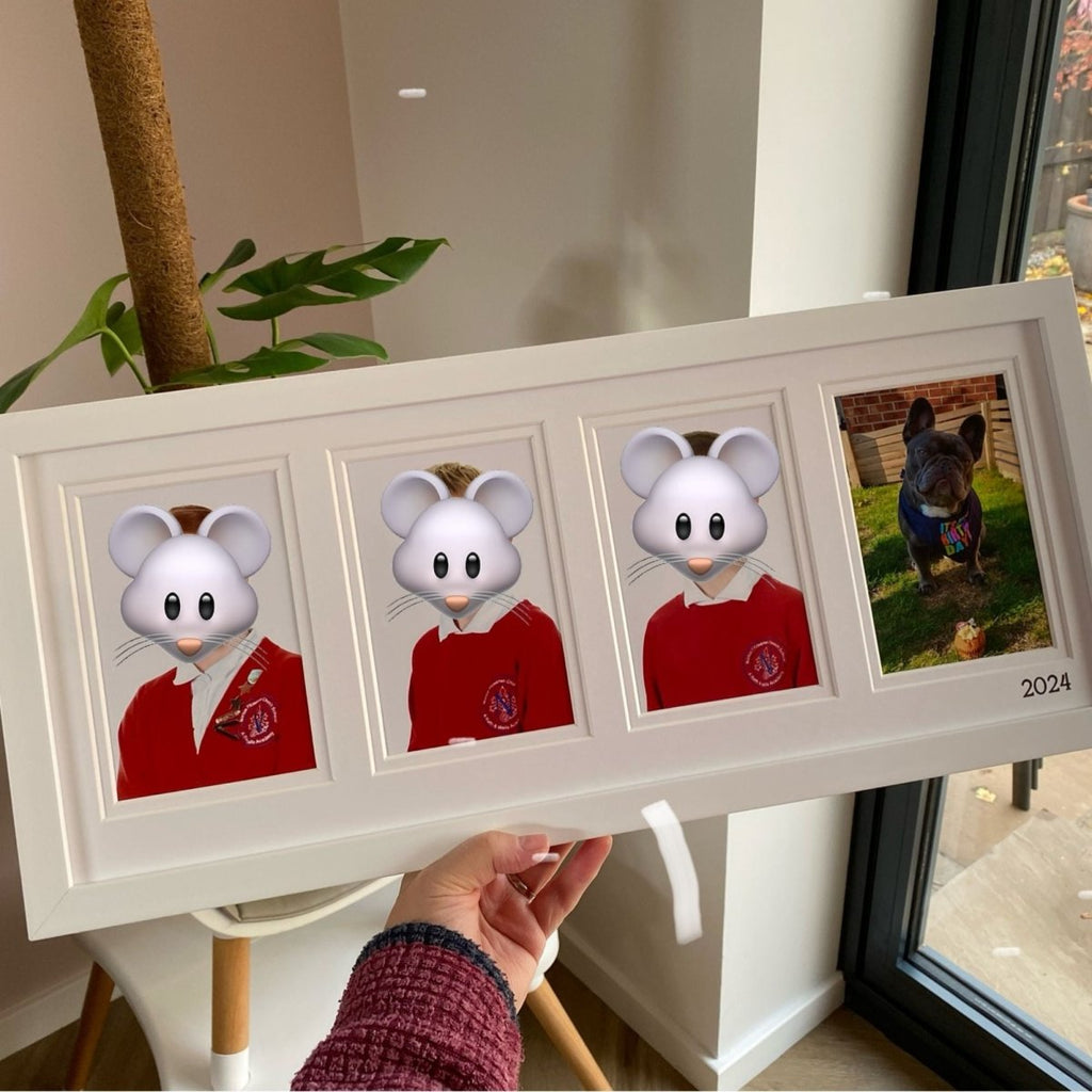 White Multipicture Frame, Portrait Print Size 6x4