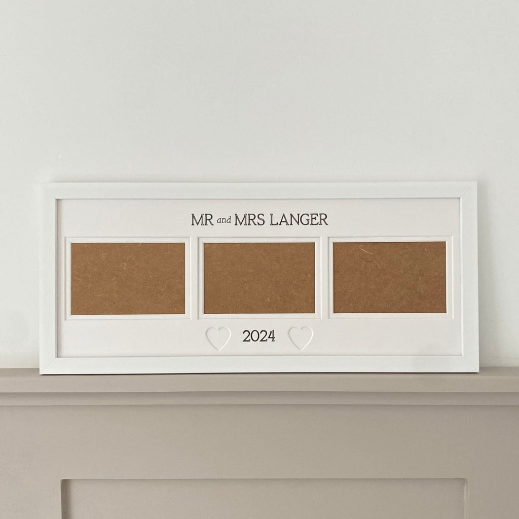 White Wedding Personalised Multipicture Frame