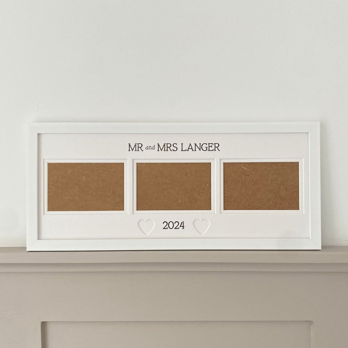 White Wedding Personalised Multipicture Frame