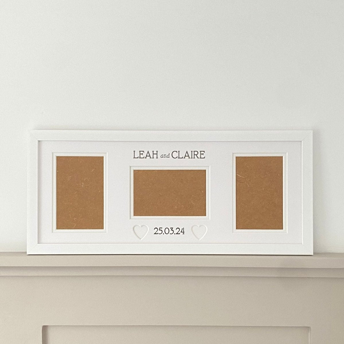 White Wedding Personalised Multipicture Frame