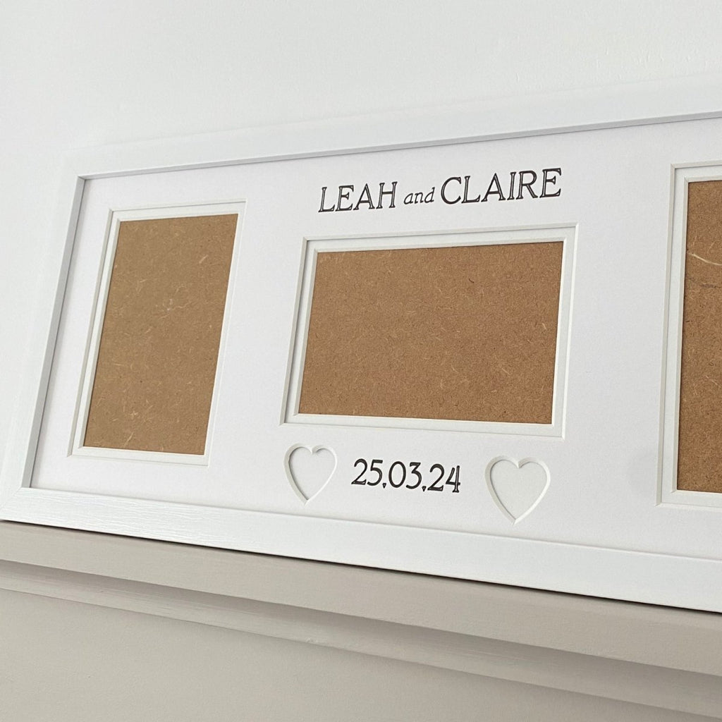 White Wedding Personalised Multipicture Frame