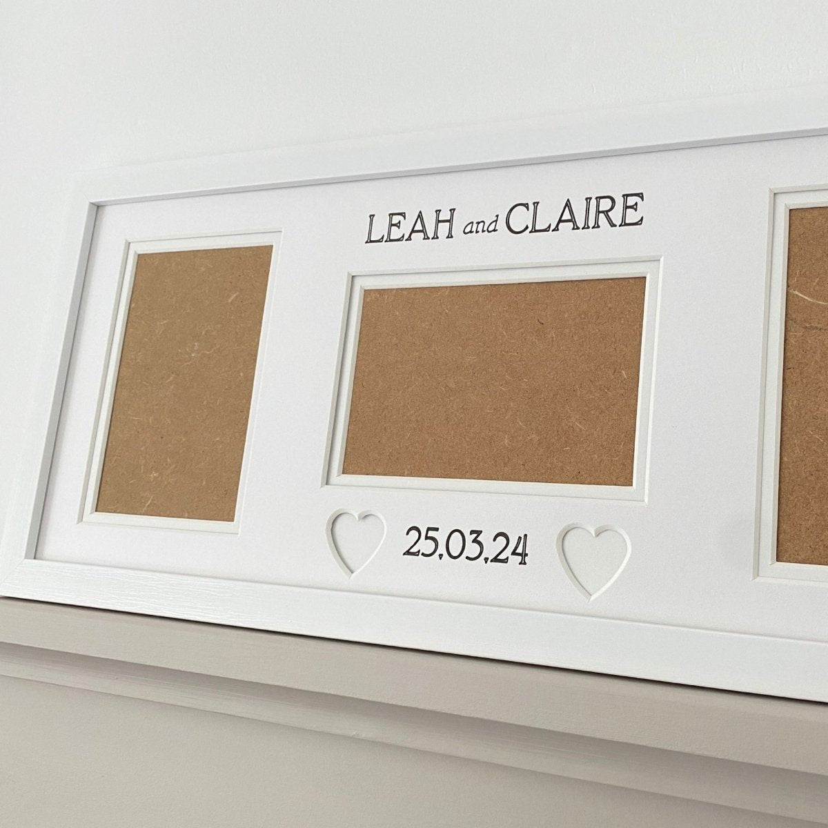 White Wedding Personalised Multipicture Frame