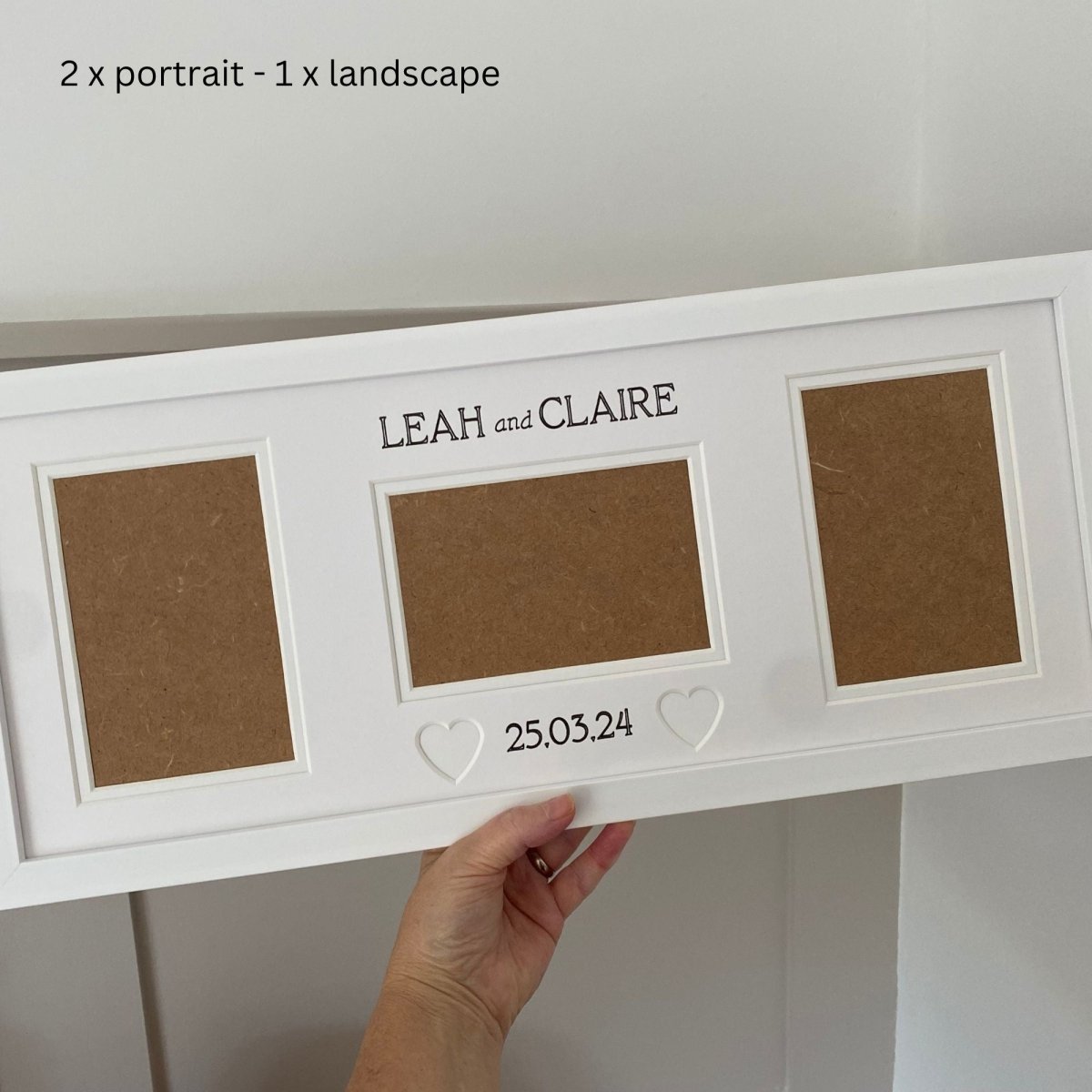 White Wedding Personalised Multipicture Frame