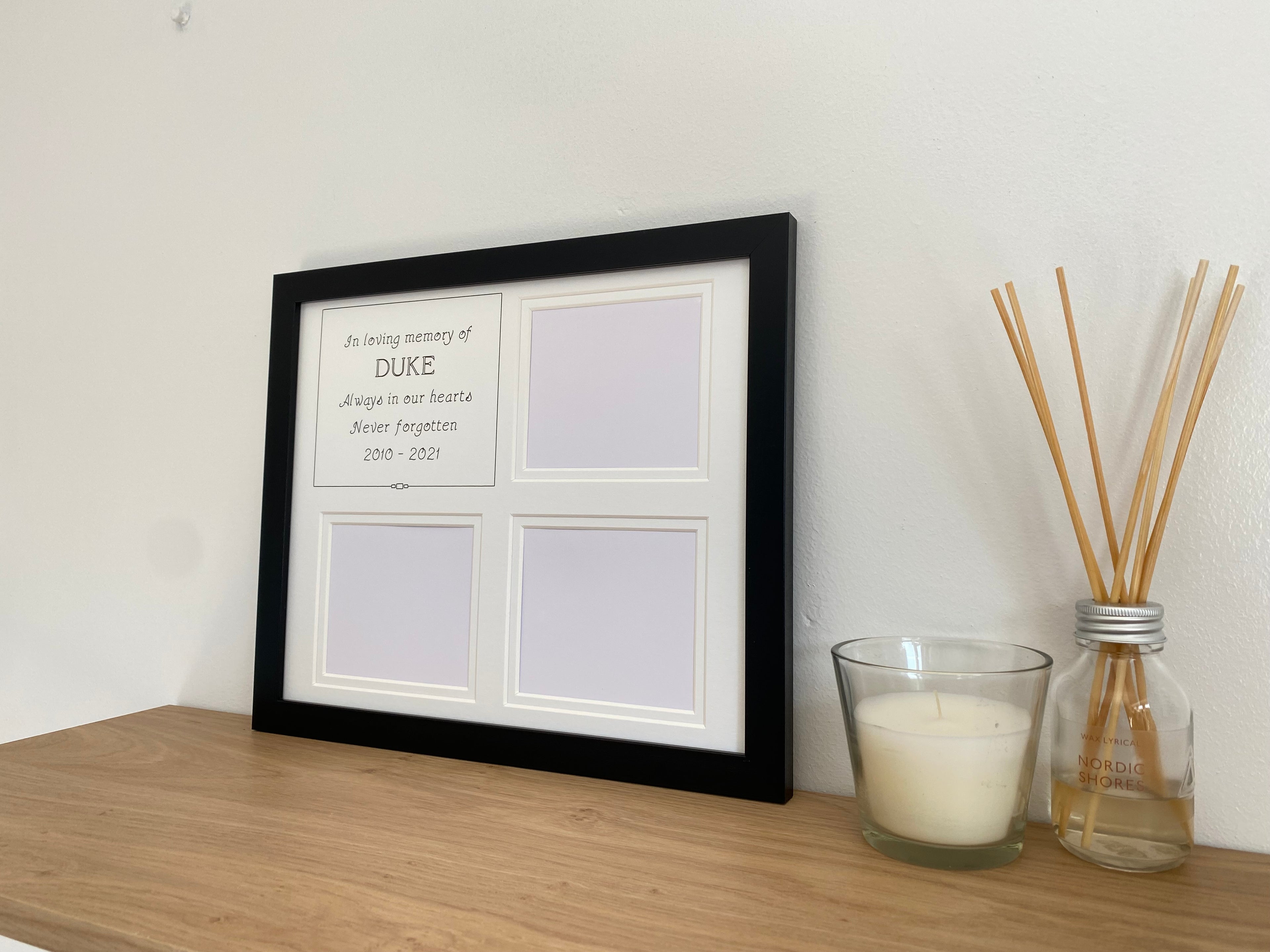 In loving Memory Pet Dog Remembrance Picture Frame - Black 12 x 10