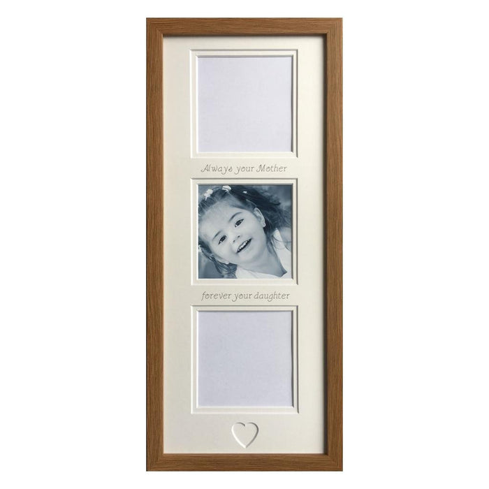 Photograph of a little girl in a dark brown photo frame