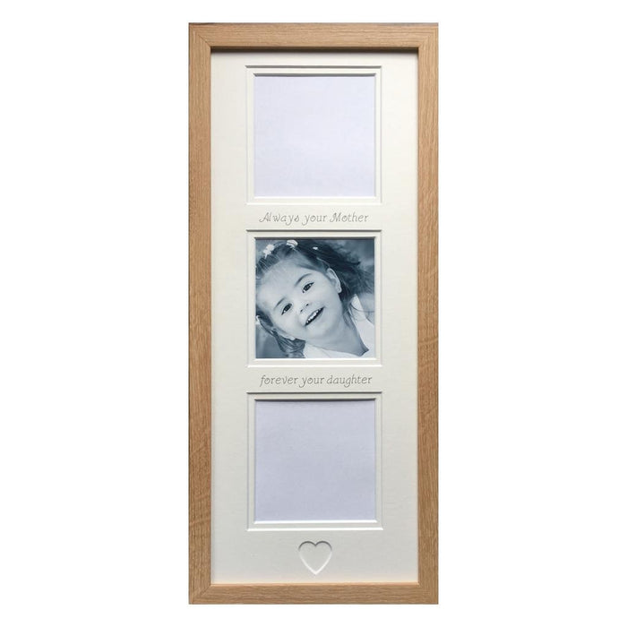 Vertical picture frame of a girl with the heart shape mount.