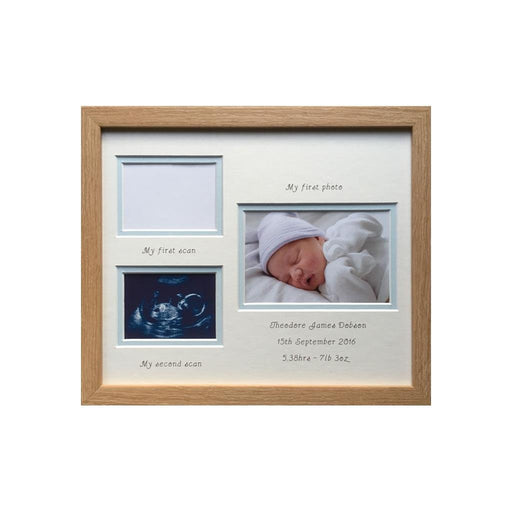 Baby boy 2 scans frame 12 x 10 - Landscape