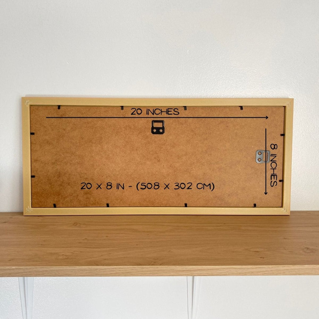 Back of landscape frame, 20x8 in