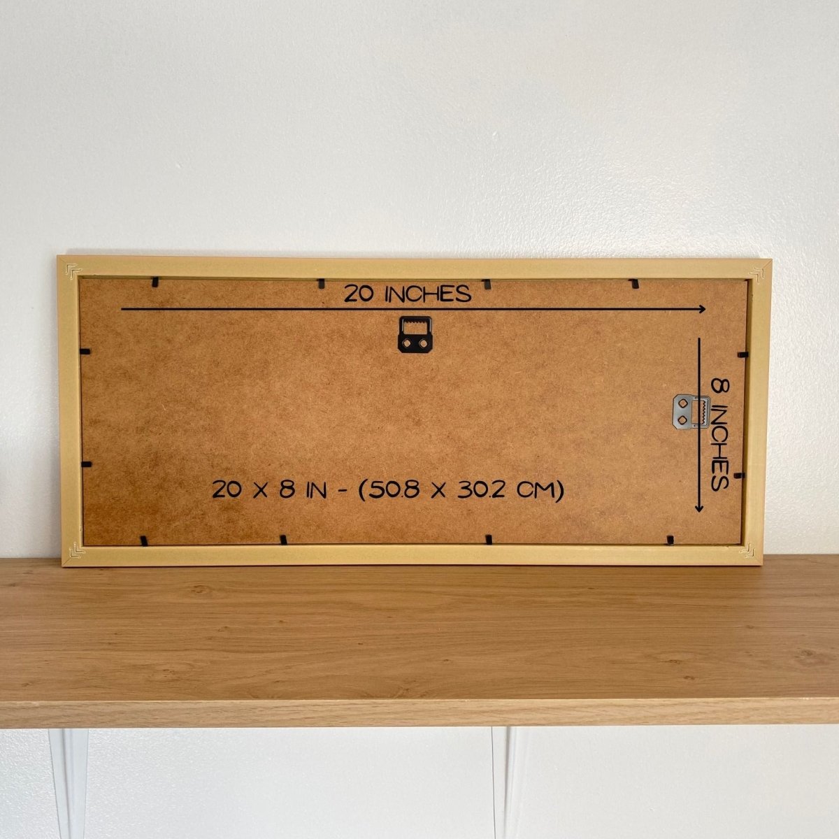 Back of landscape frame, 20x8 in