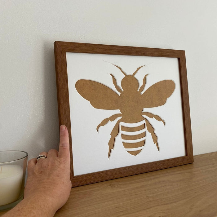 Bee Silhouette framed project for beginners and adults