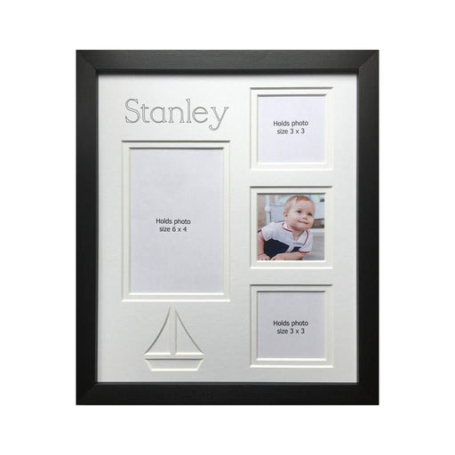 Sailboat Multi Picture Personalised Frame 12 x 10 Black