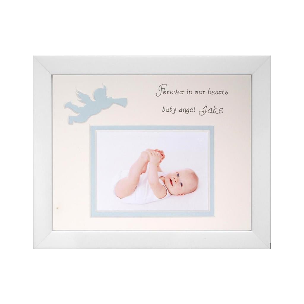 Boy Forever in our Hearts Baby Loss Frame 9 x 7 White - Azana Photo Frames