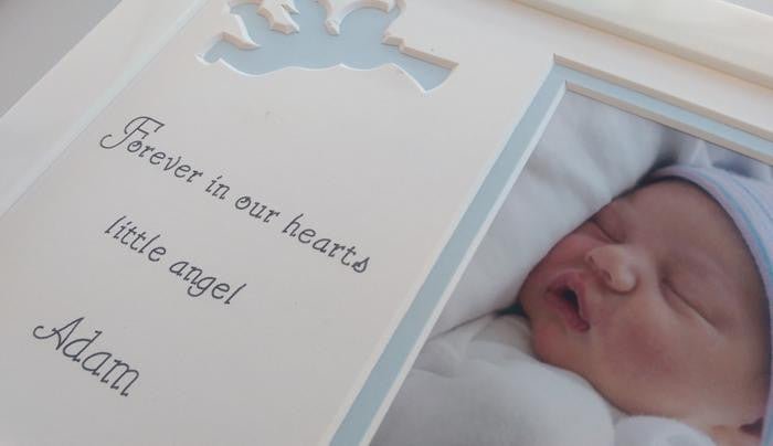Boy Forever in our Hearts Baby Loss Frame 9 x 7 White - Azana Photo Frames