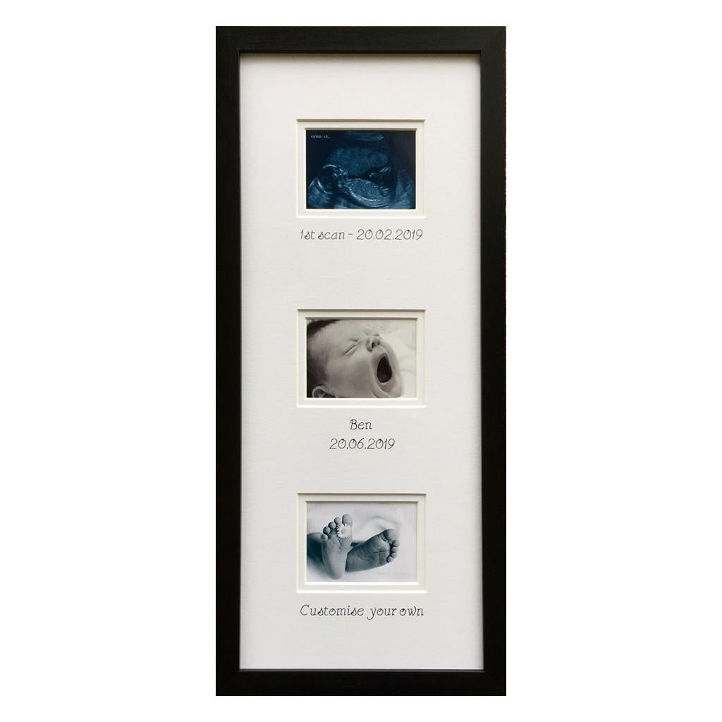 Custom Message Multipicture Frame, Black - Azana Photo Frames