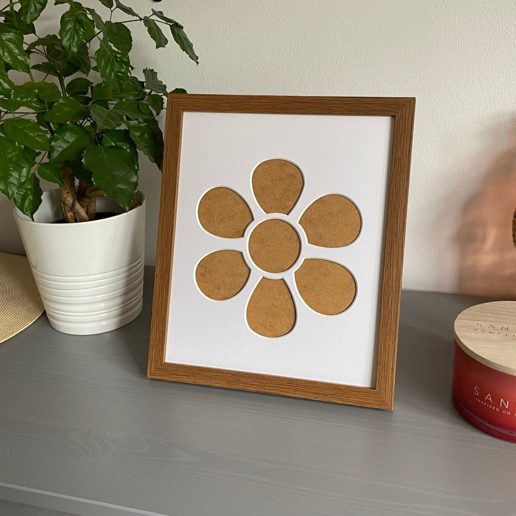 Daisy Flower Silhouette Frame, Dark Brown - Azana Photo Frames