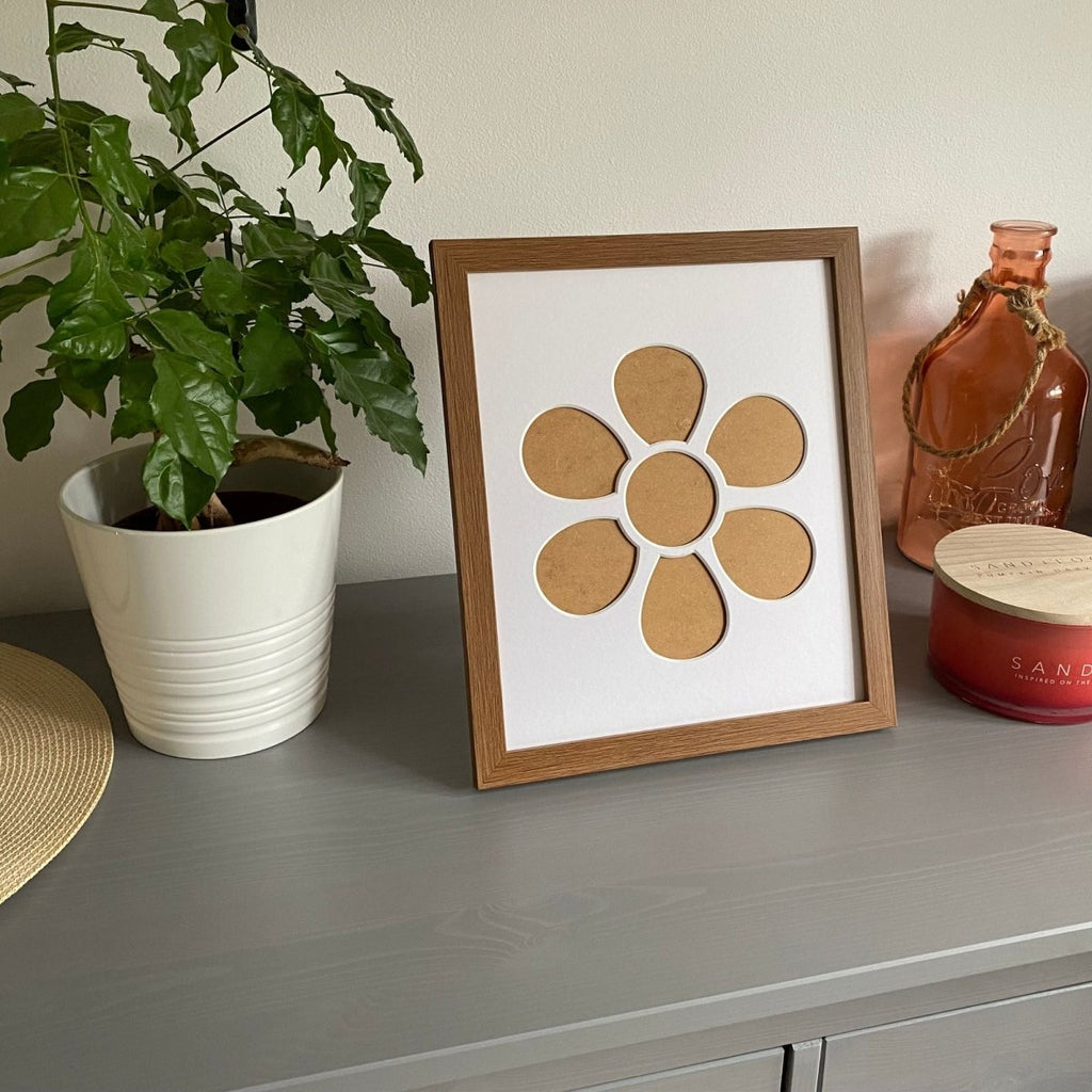 Daisy Flower Silhouette Frame, Brown - Azana Photo Frames