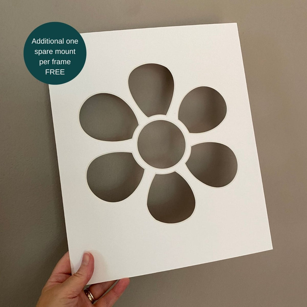 Daisy Flower Silhouette Picture Mount - Azana Photo Frames