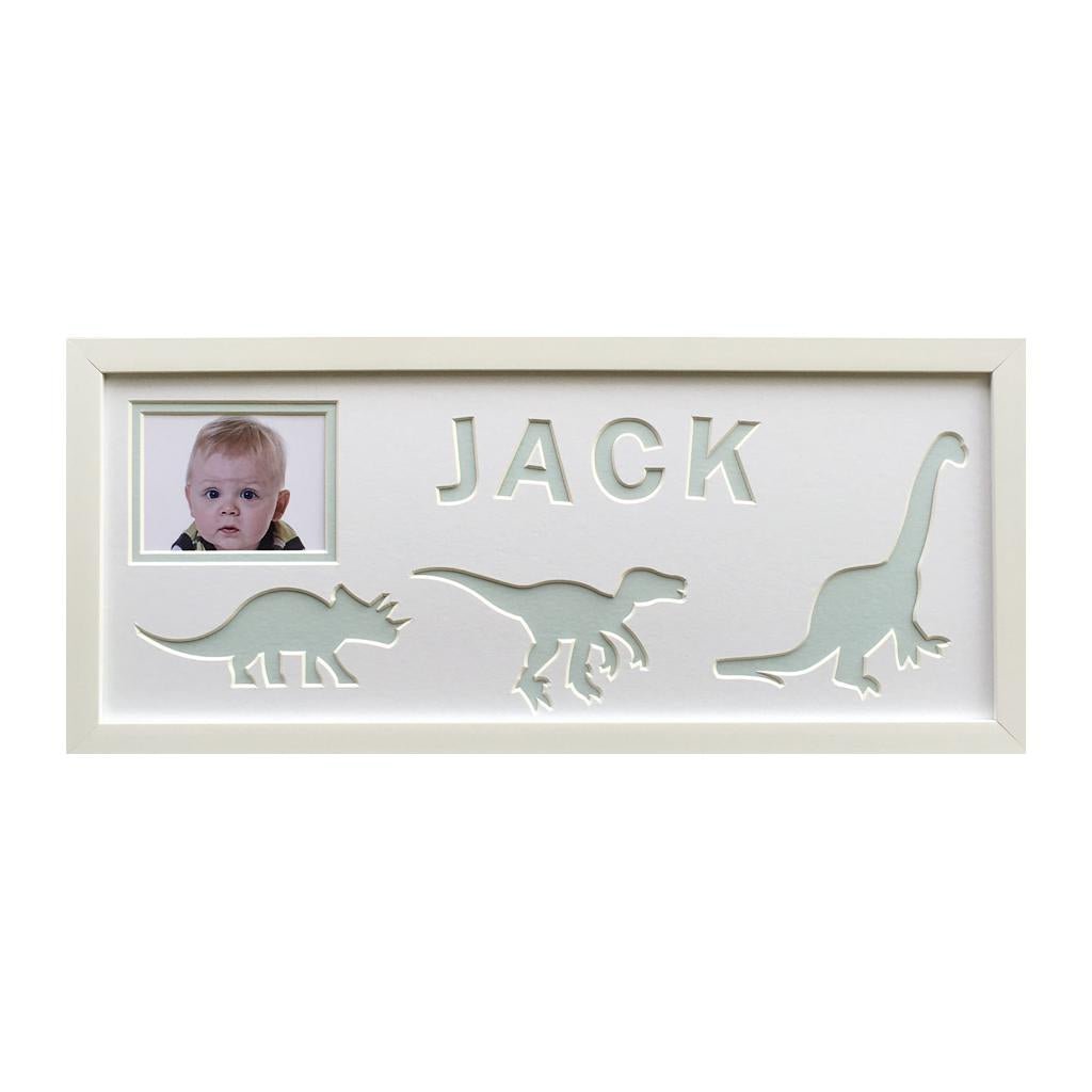 Dinosaur Personalised Picture Frame Landscape for Boys Nursery - Azana Photo Frames