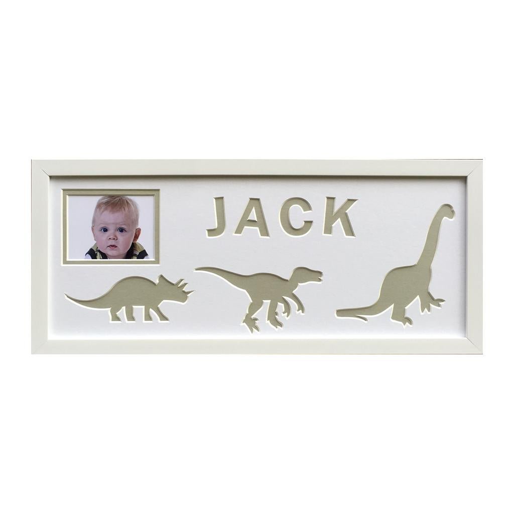 Dinosaur Personalised Picture Frame Landscape for Boys Nursery - Azana Photo Frames