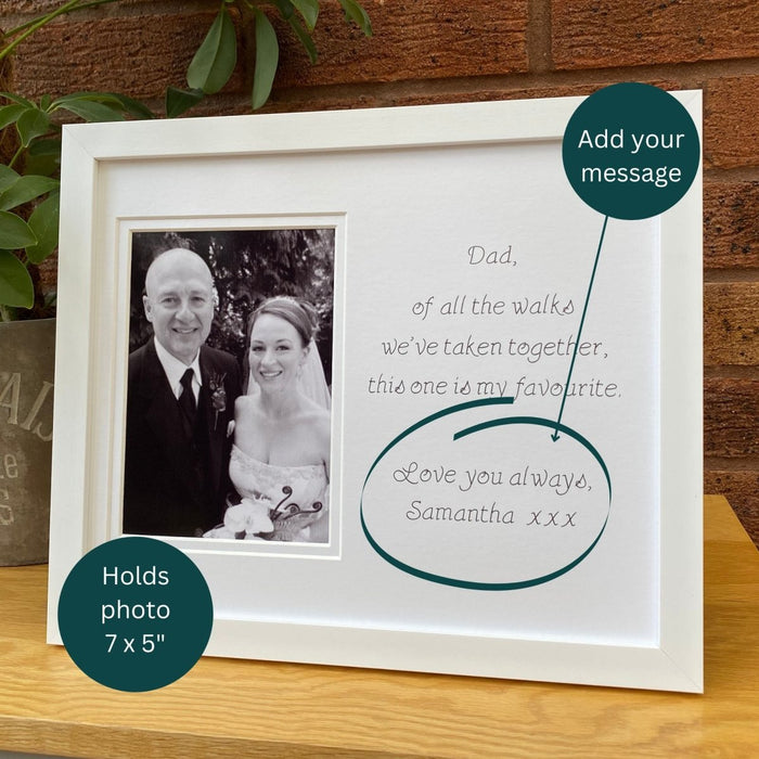 Father of the Bride Walk Picture Frame, White