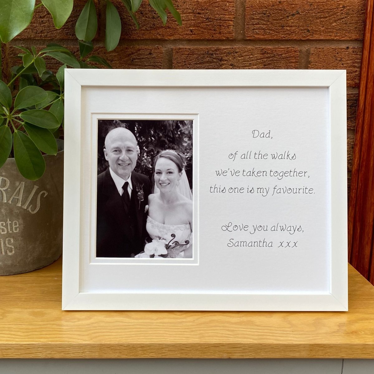 Father of the Bride Walk Picture Frame, White