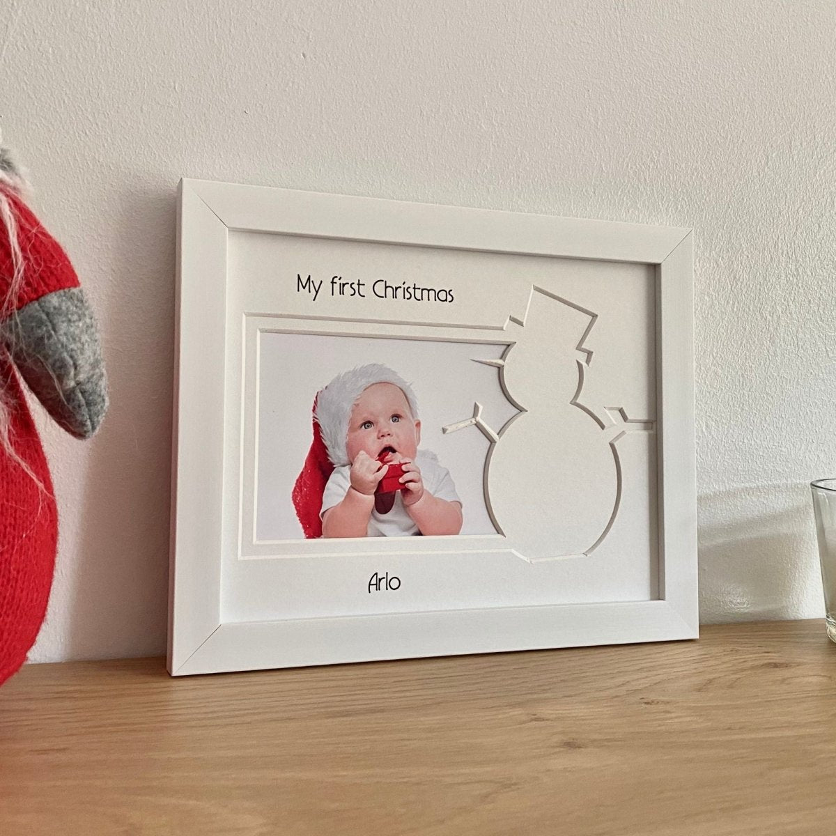 First Christmas Photo Frame Snowman - White - Azana Photo Frames