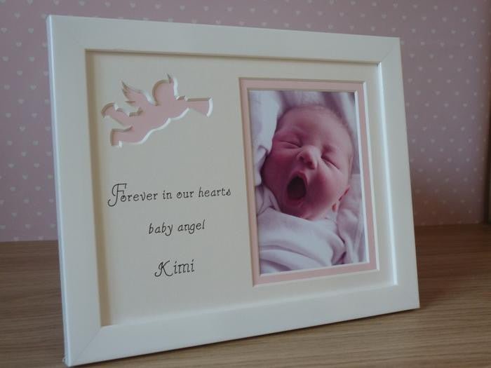Baby remembrance personalised photo frame - portrait