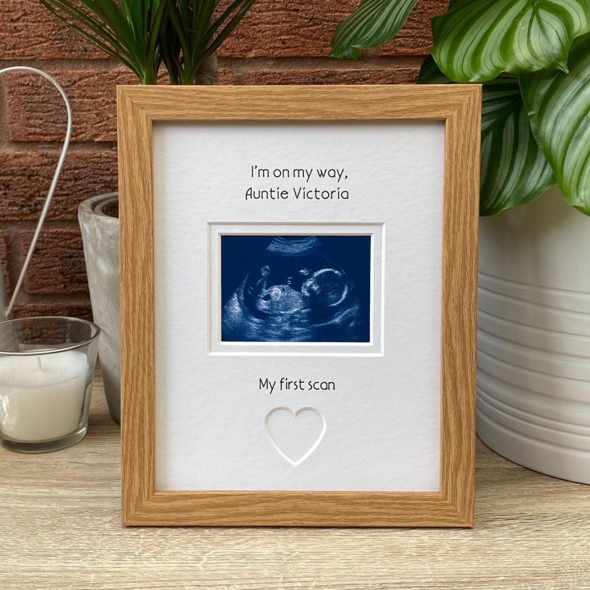 Going to Be Auntie, Scan Picture Frame, Light brown - Azana Photo Frames